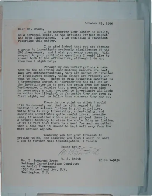 First page of Wilbert Smith Archives Files Box 1131 08 1131-08-p051