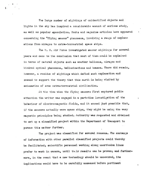 First page of Canada Smith Writings 2
