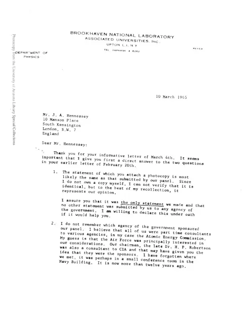 First page of Johnson Johnson UFO 5