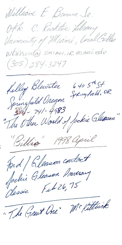 First page of Nixon Jackie Gleason 1