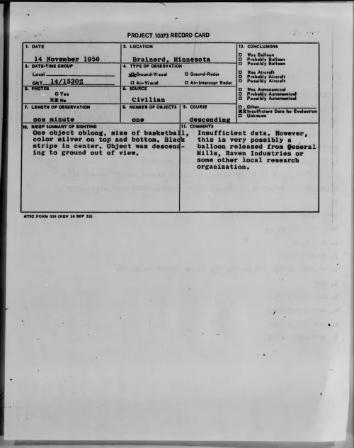 First page of 1956.11 - 7073808 - Brainerd, Minnesota