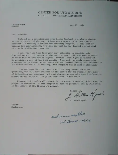 First page of Wilbert Smith Archives Files Box 1130 10 1130-10-p119