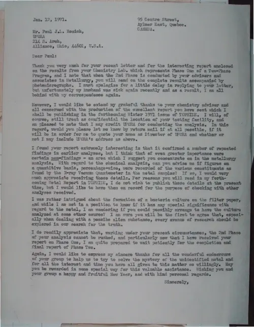 First page of Wilbert Smith Archives Files Box 1131 19 1131-19-p100
