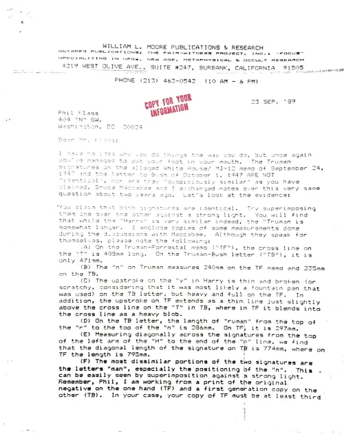 First page of Bill Moore Bill Moore File 5