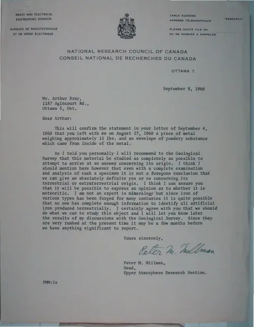 First page of Wilbert Smith Archives Files Box 1131 19 1131-19-p172