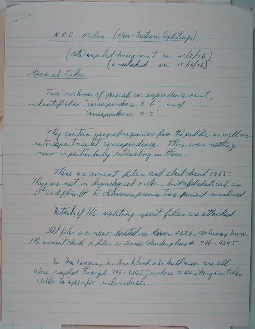 First page of Wilbert Smith Archives Files Box 1131 06 1131-06-p024