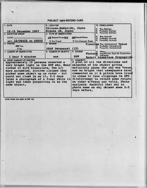 First page of 1957.12 - 6970187 - Chitose-Hokkaido, Japan