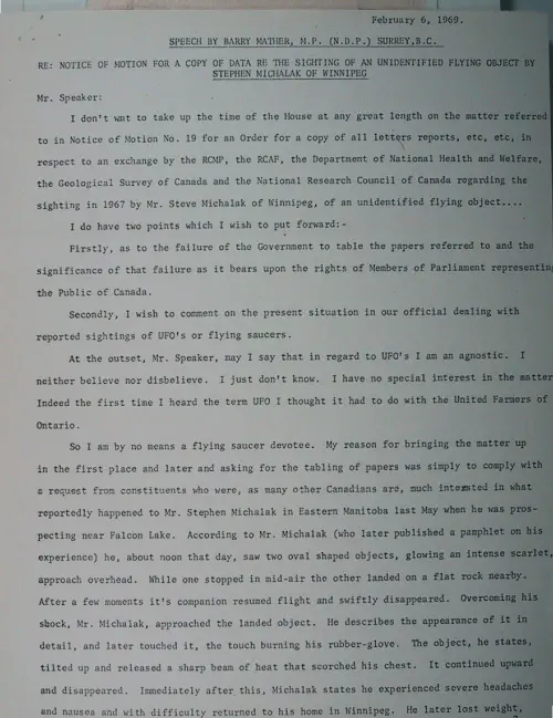 First page of Wilbert Smith Archives Files Box 1130 19 1130-19-p012