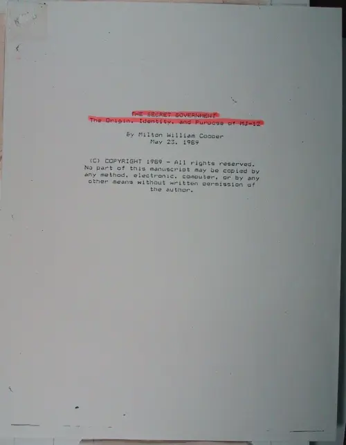 First page of Wilbert Smith Archives Files Box 1131 03 1131-03-p168