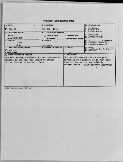 First page of 1955.12 - 7340082 - Red Oak, Iowa