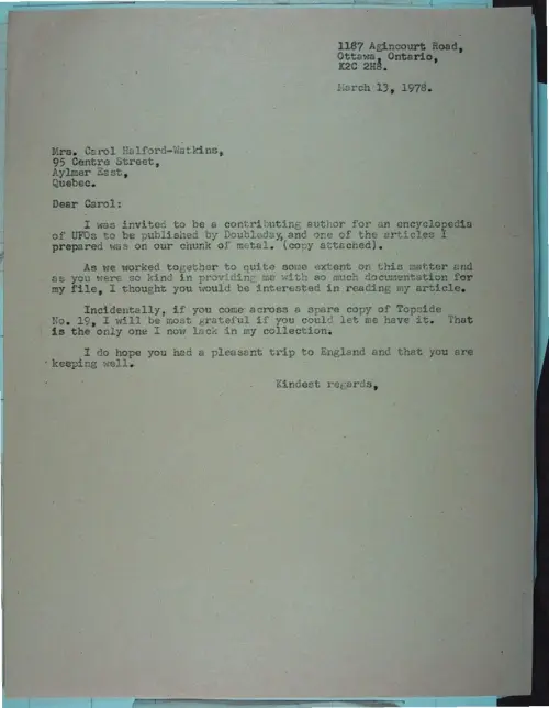 First page of Wilbert Smith Archives Files Box 1131 19 1131-19-p030