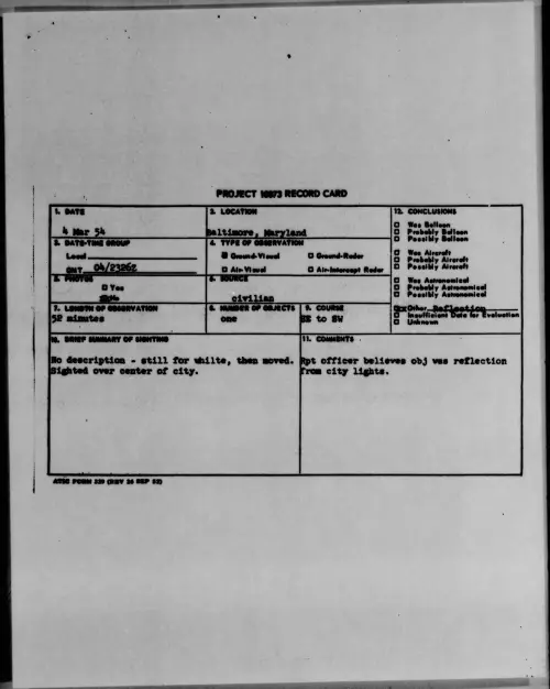 First page of 1954.03 - 6780571 - Baltimore, Maryland