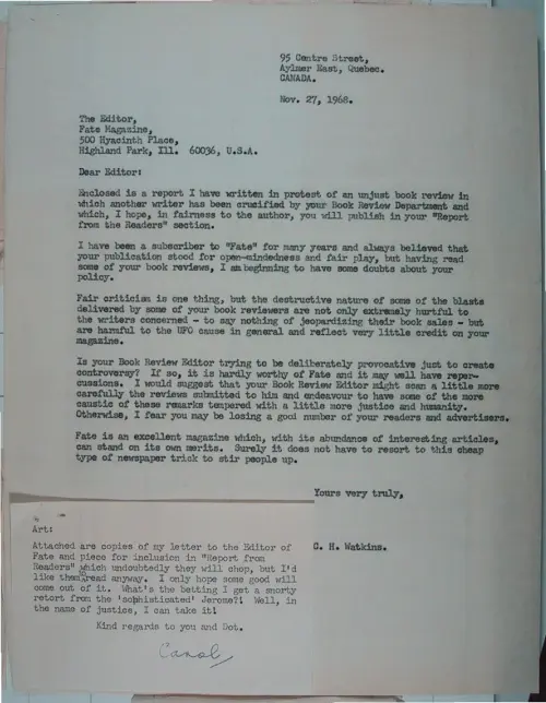 First page of Wilbert Smith Archives Files Box 1131 07 1131-07-p051