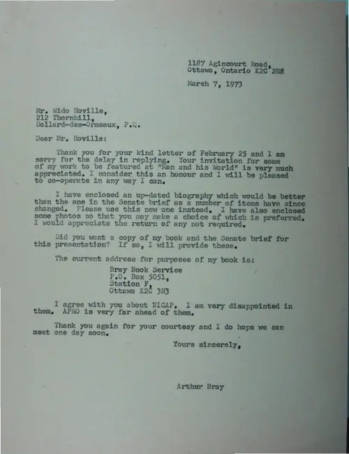 First page of Wilbert Smith Archives Files Box 1130 20 1130-20-p021