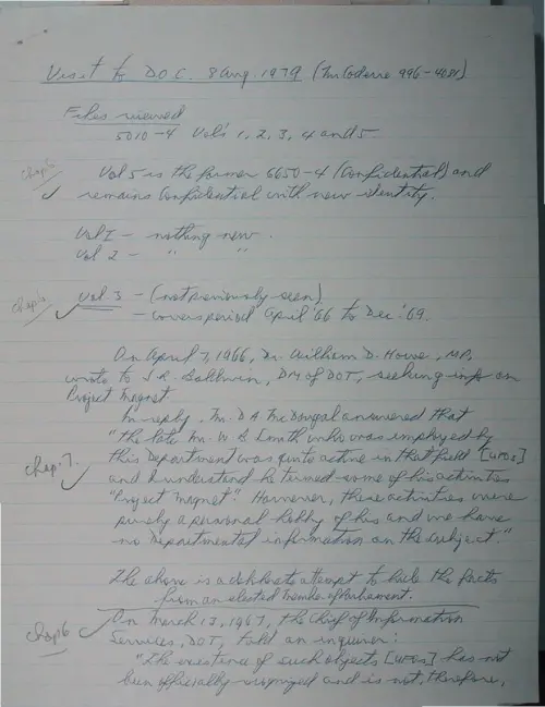 First page of Wilbert Smith Archives Files Box 1130 18 1130-18-p025