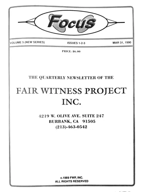 First page of Focus March 1990
