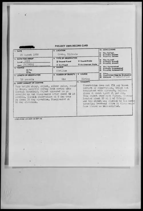 First page of 1960.08 - 7822834 - Crete, Illinois