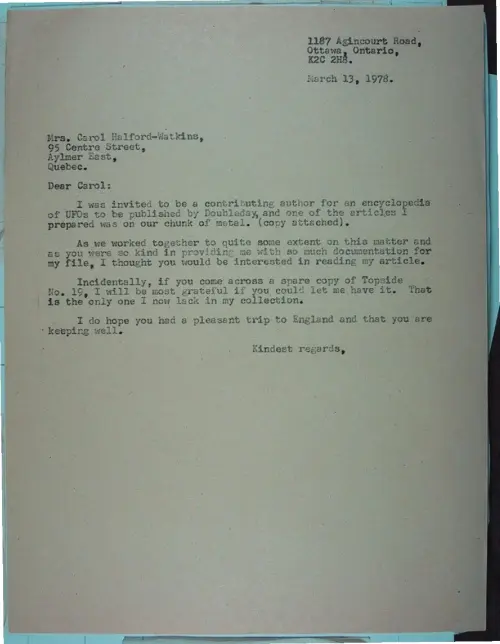 First page of Wilbert Smith Archives Files Box 1131 19 1131-19-p029
