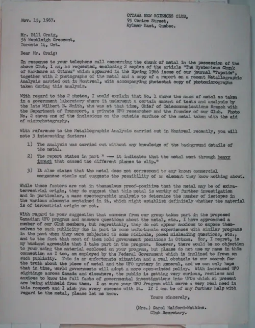 First page of Wilbert Smith Archives Files Box 1131 19 1131-19-p194