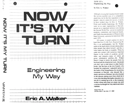 First page of Dr. Eric Walker Eric Walker Now It-s My Turn