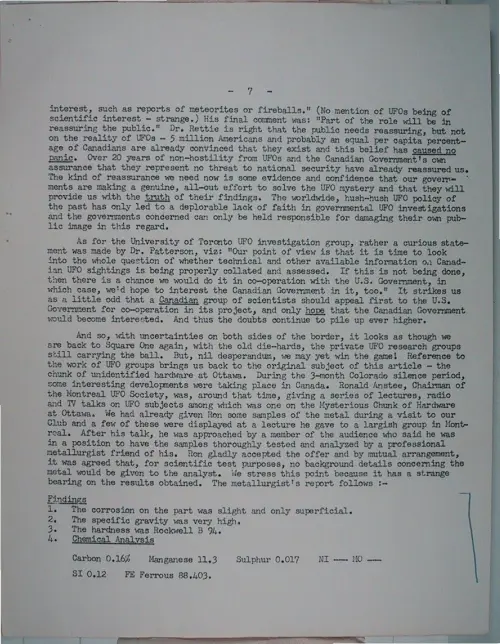 First page of Wilbert Smith Archives Files Box 1131 19 1131-19-p187