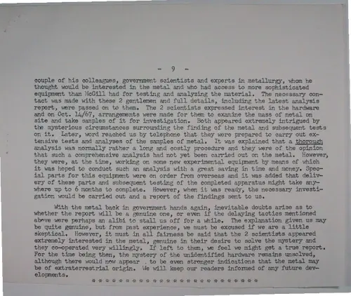 First page of Wilbert Smith Archives Files Box 1131 19 1131-19-p189