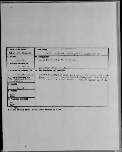 First page of 1953.05 - 6384863 - Pacific Northwest, Washington and Oregon States