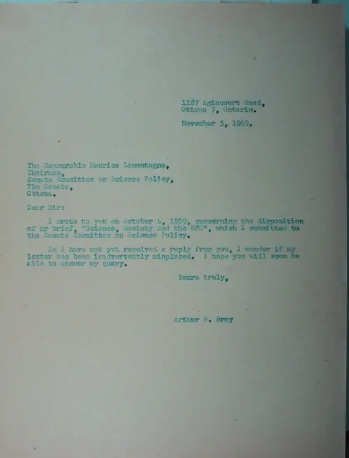 First page of Wilbert Smith Archives Files Box 1130 11 1130-11-p065