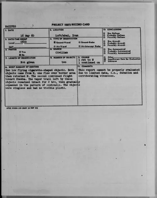 First page of 1960.05 - 7812539 - Loftfabal, Iran
