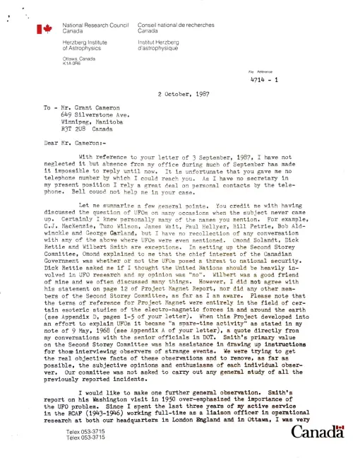 First page of Canada Peter Millman
