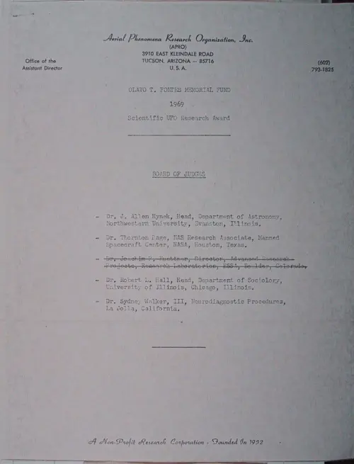 First page of Wilbert Smith Archives Files Box 1130 05 1130-05-p039