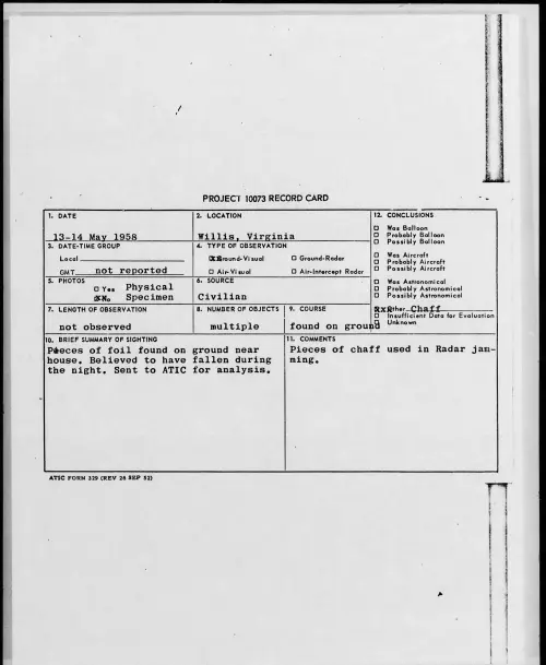 First page of 1958.05 - 7227850 - Willis, Virginia
