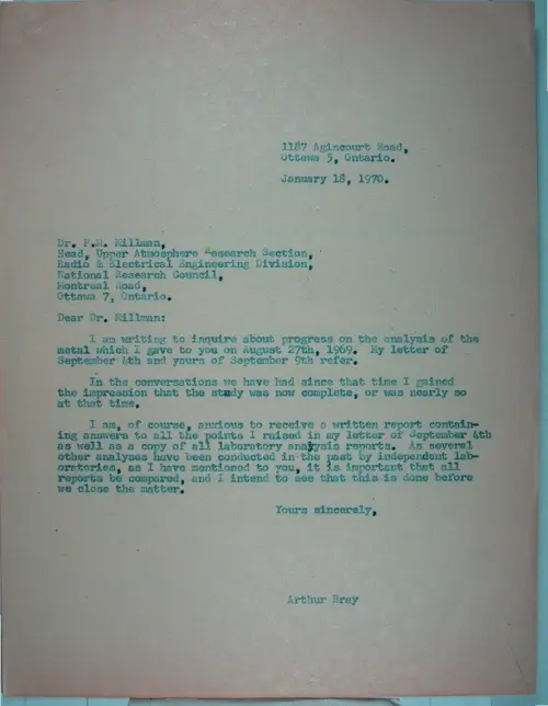 First page of Wilbert Smith Archives Files Box 1131 19 1131-19-p152