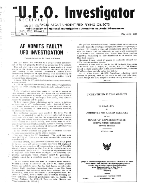 First page of Johnson Condon Blue Book
