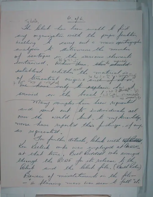 First page of Wilbert Smith Archives Files Box 1131 19 1131-19-p286