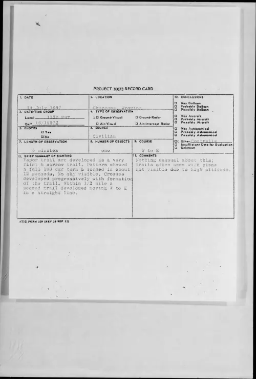 First page of 1957.07 - 6961720 - Cheyenne, Wyoming