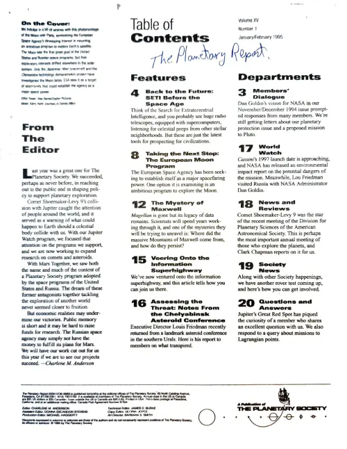 First page of Canada Space Communication