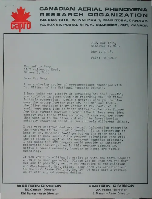 First page of Wilbert Smith Archives Files Box 1130 09 1130-09-p053