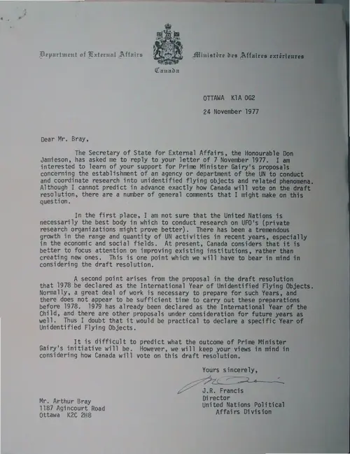 First page of Wilbert Smith Archives Files Box 1130 18 1130-18-p055
