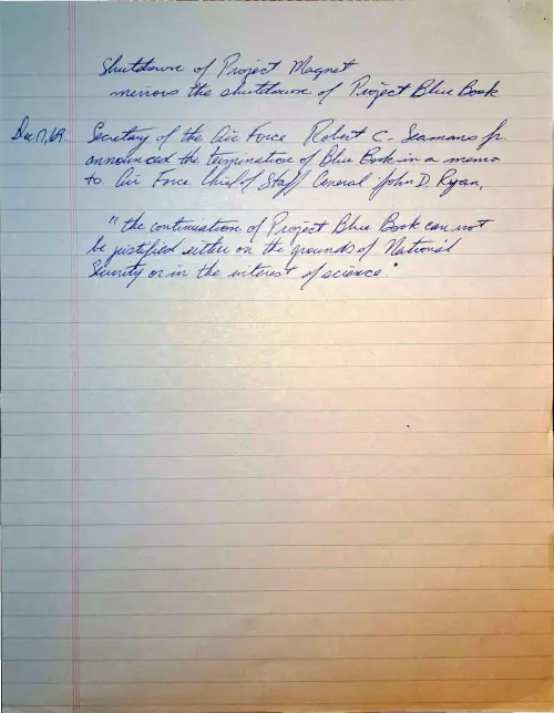 First page of Canada Flying Saucer Observatory 2