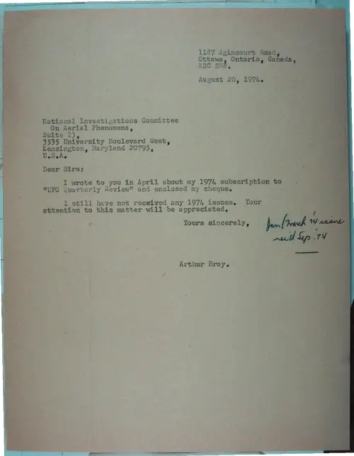 First page of Wilbert Smith Archives Files Box 1131 08 1131-08-p011