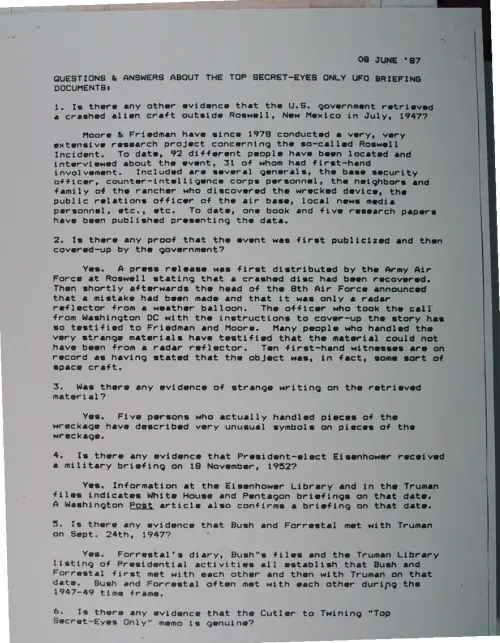 First page of Wilbert Smith Archives Files Box 1131 02 1131-02-p167