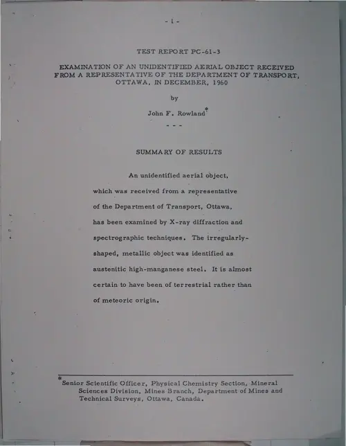 First page of Wilbert Smith Archives Files Box 1131 19 1131-19-p257
