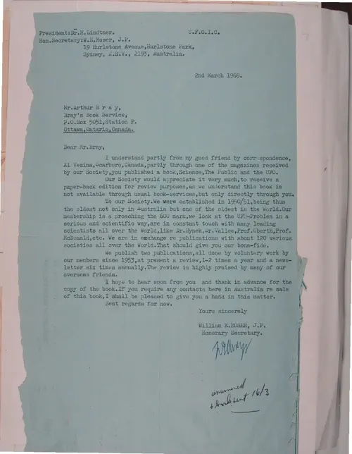 First page of Wilbert Smith Archives Files Box 1131 04 1131-04-p040