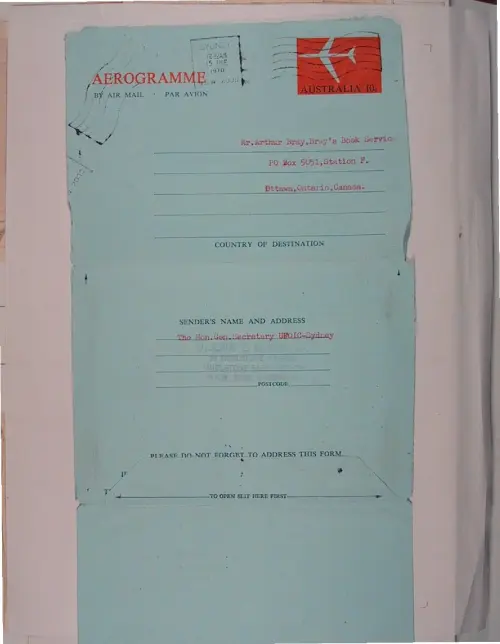 First page of Wilbert Smith Archives Files Box 1131 04 1131-04-p022