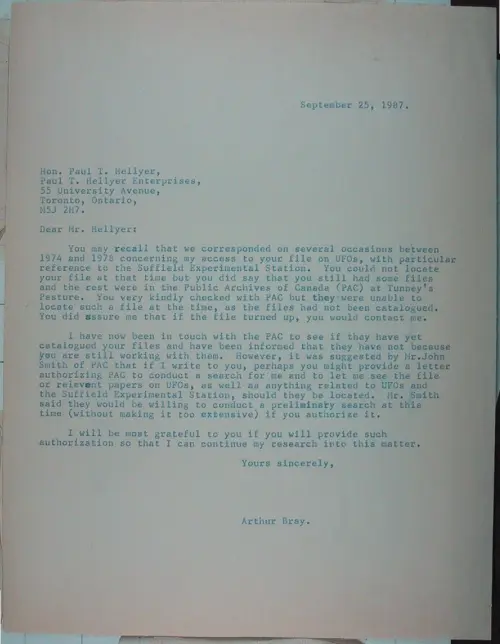 First page of Wilbert Smith Archives Files Box 1131 15 1131-15-p003