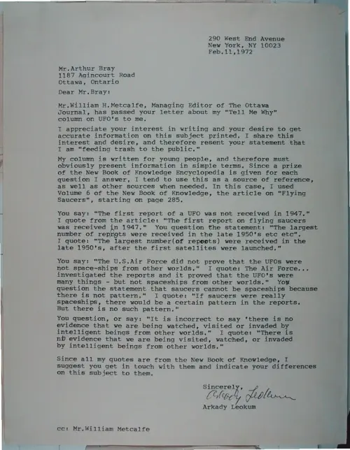 First page of Wilbert Smith Archives Files Box 1131 07 1131-07-p019