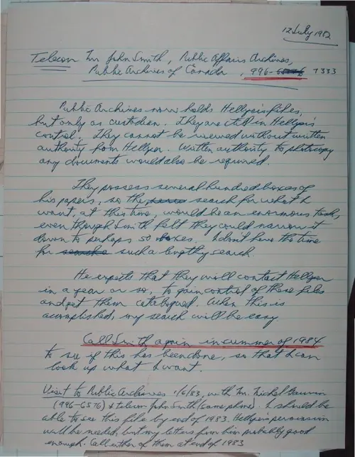 First page of Wilbert Smith Archives Files Box 1131 15 1131-15-p004