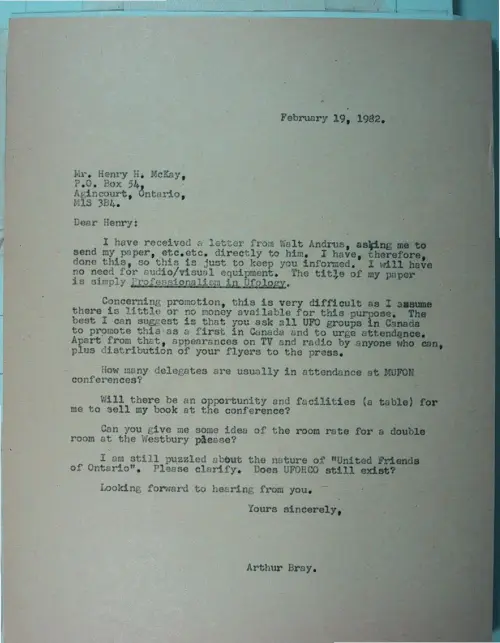 First page of Wilbert Smith Archives Files Box 1131 01 1131-01-p009