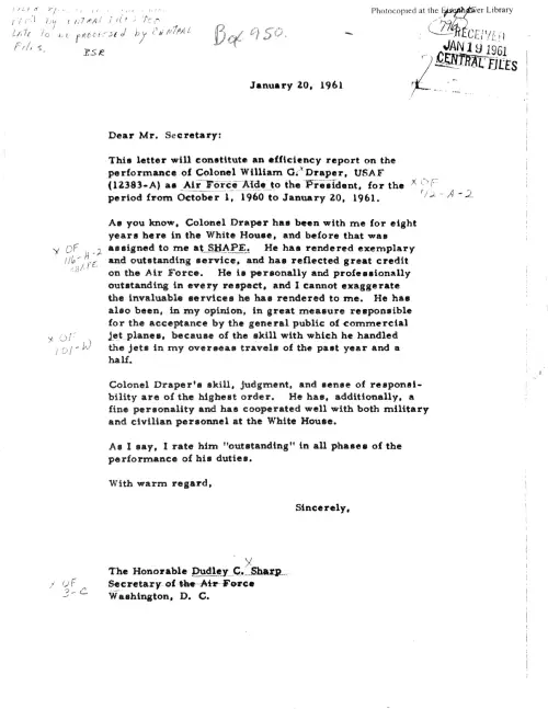 First page of Eisenhower cold War Space
